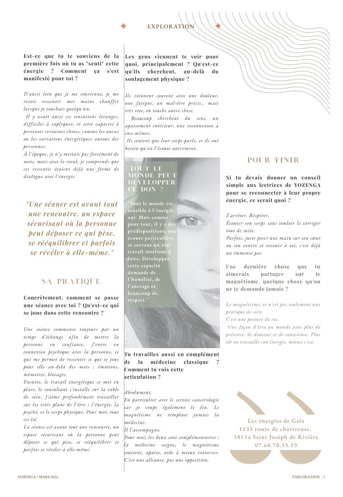 Page de droite, article Le Magnétisme
