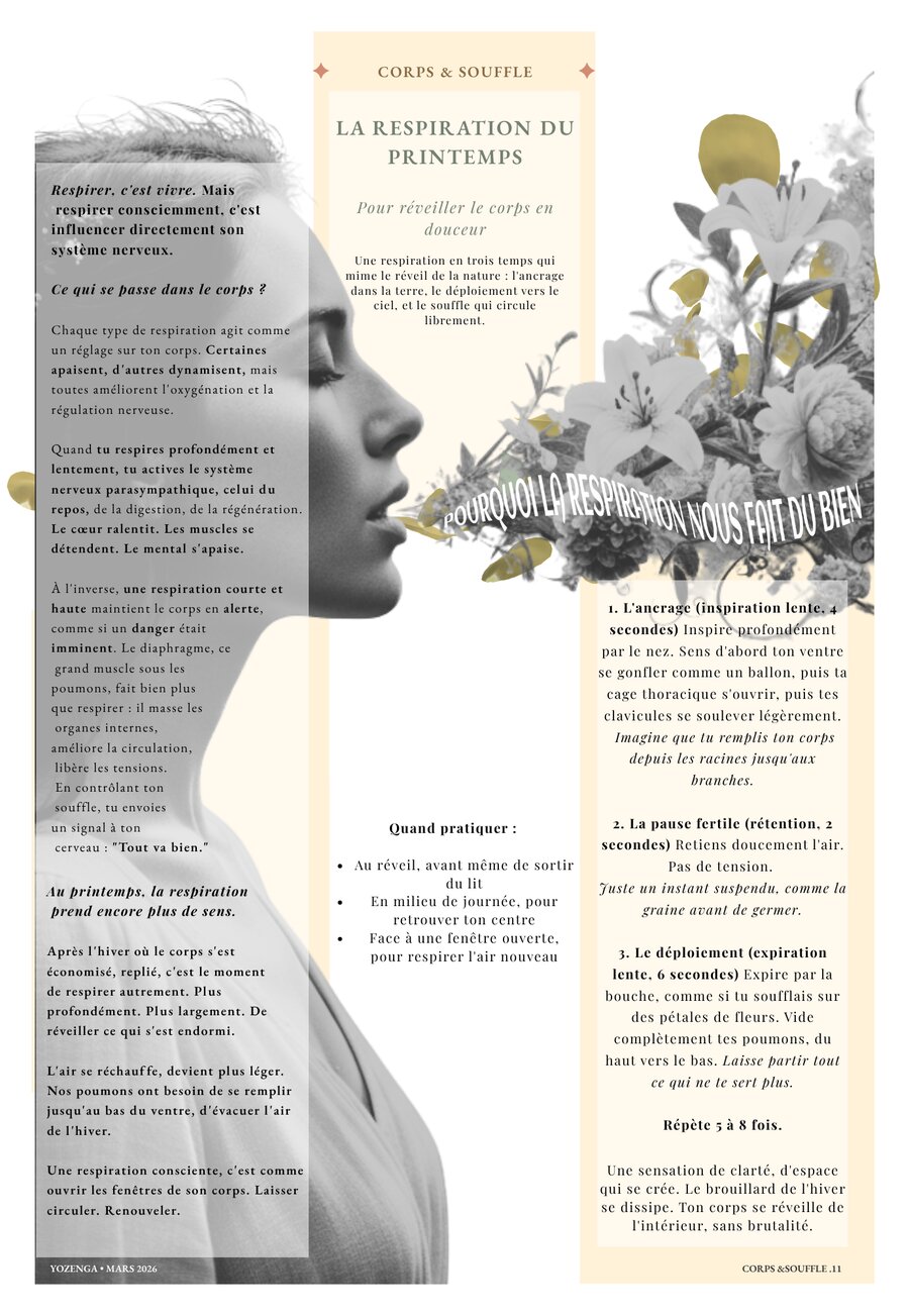 Page Corps & Souffle, La respiration du printemps