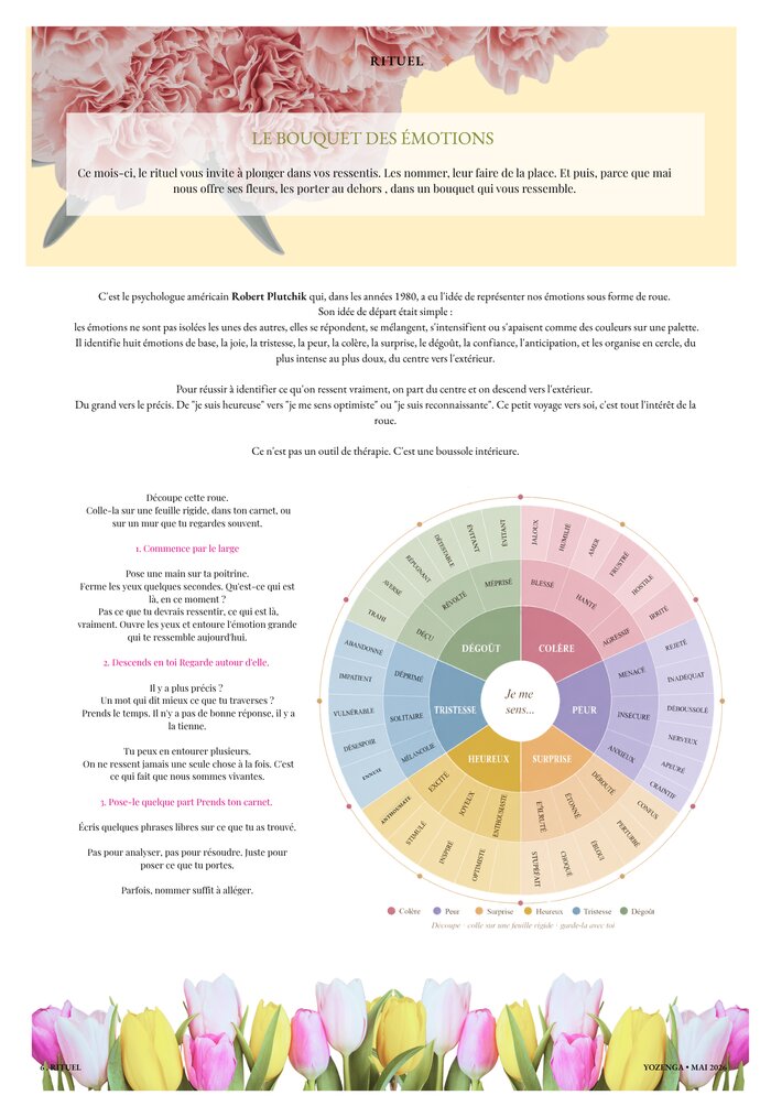 Page de gauche, article Rituel de mai